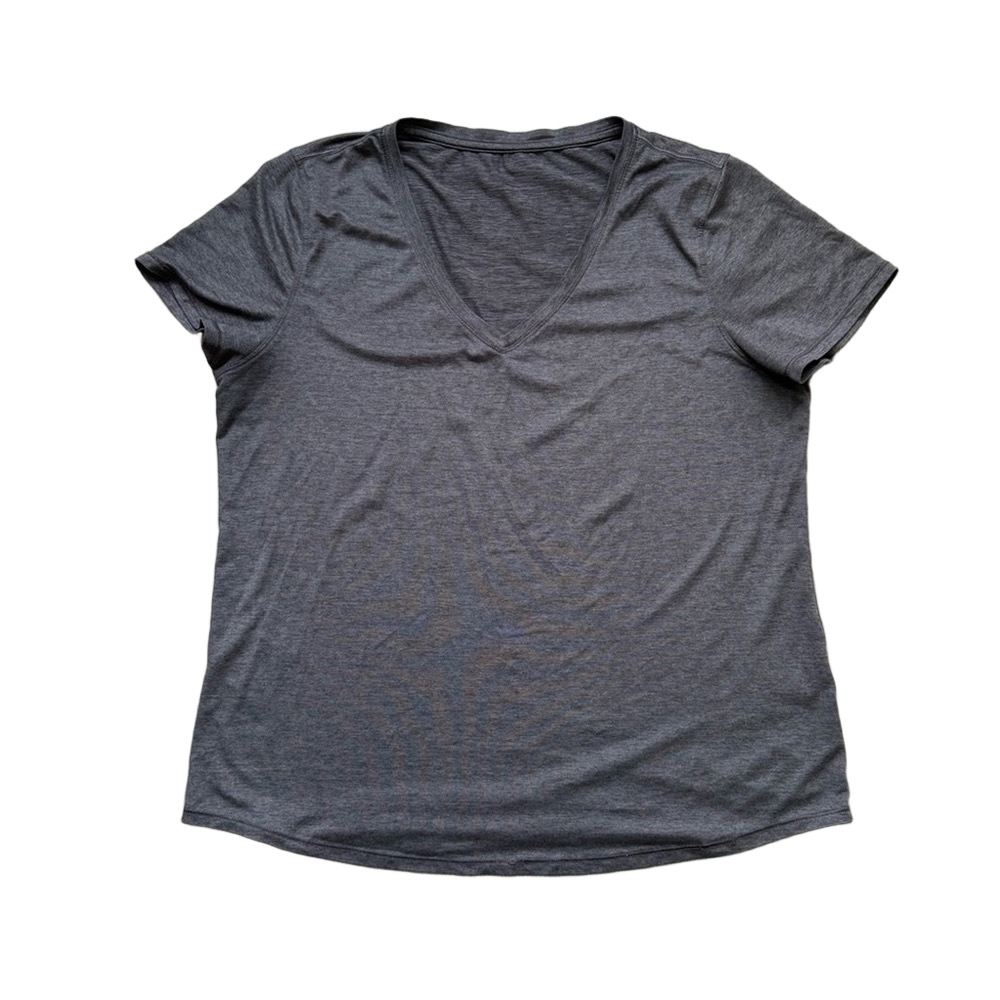 Yogalicious Gray Fitted Short Sleeve Tee